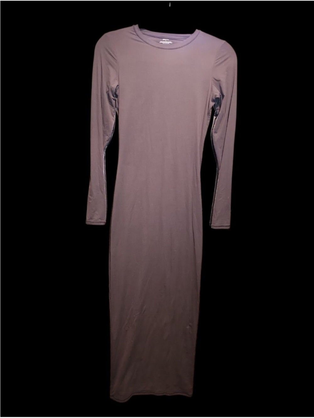 SKIMS fits everybody crew neck Long Sleeve Maxi Dress in umber S - Picture 2 of 10